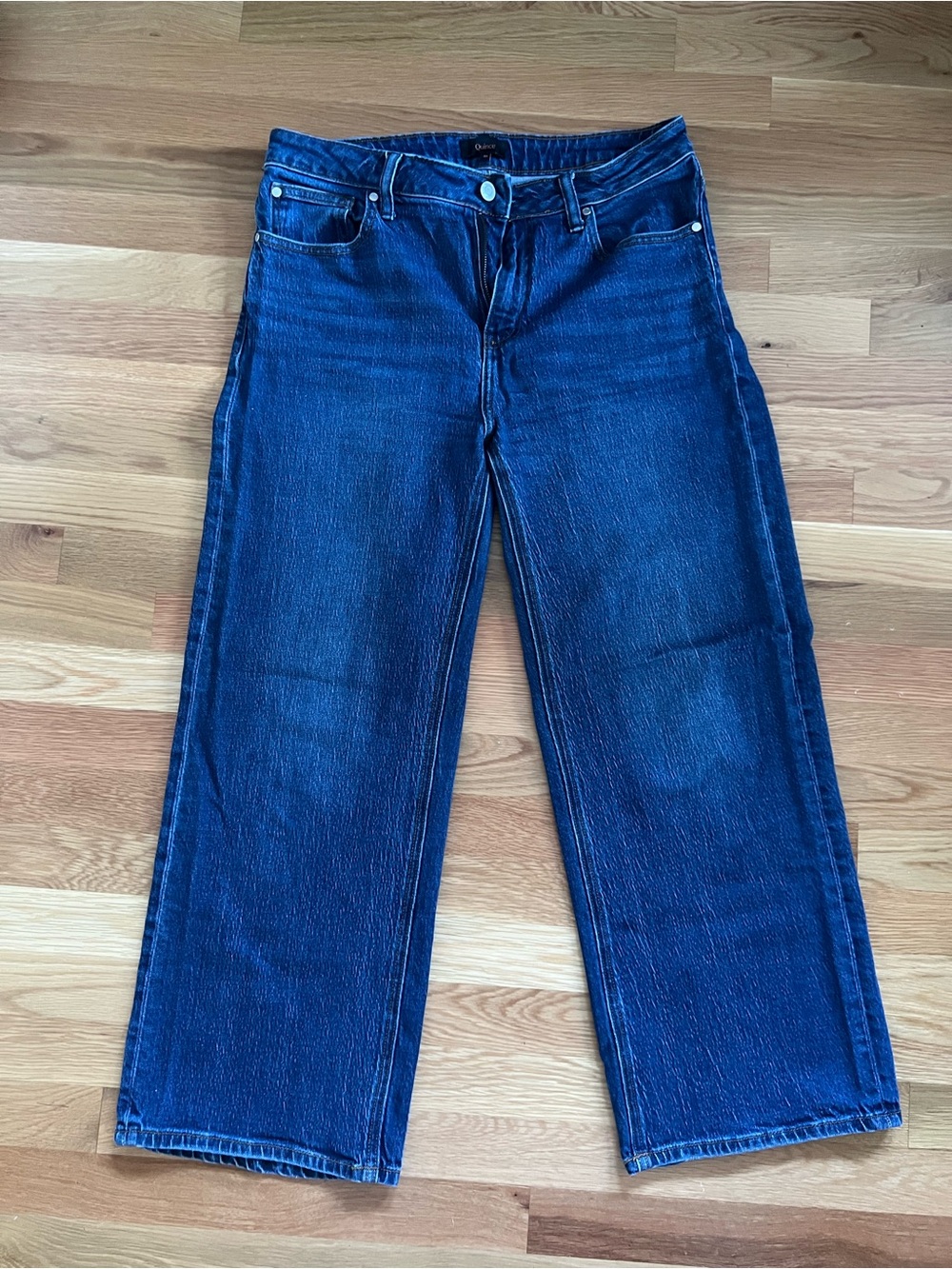 Quince Blue Relaxed Straight-Leg Jeans